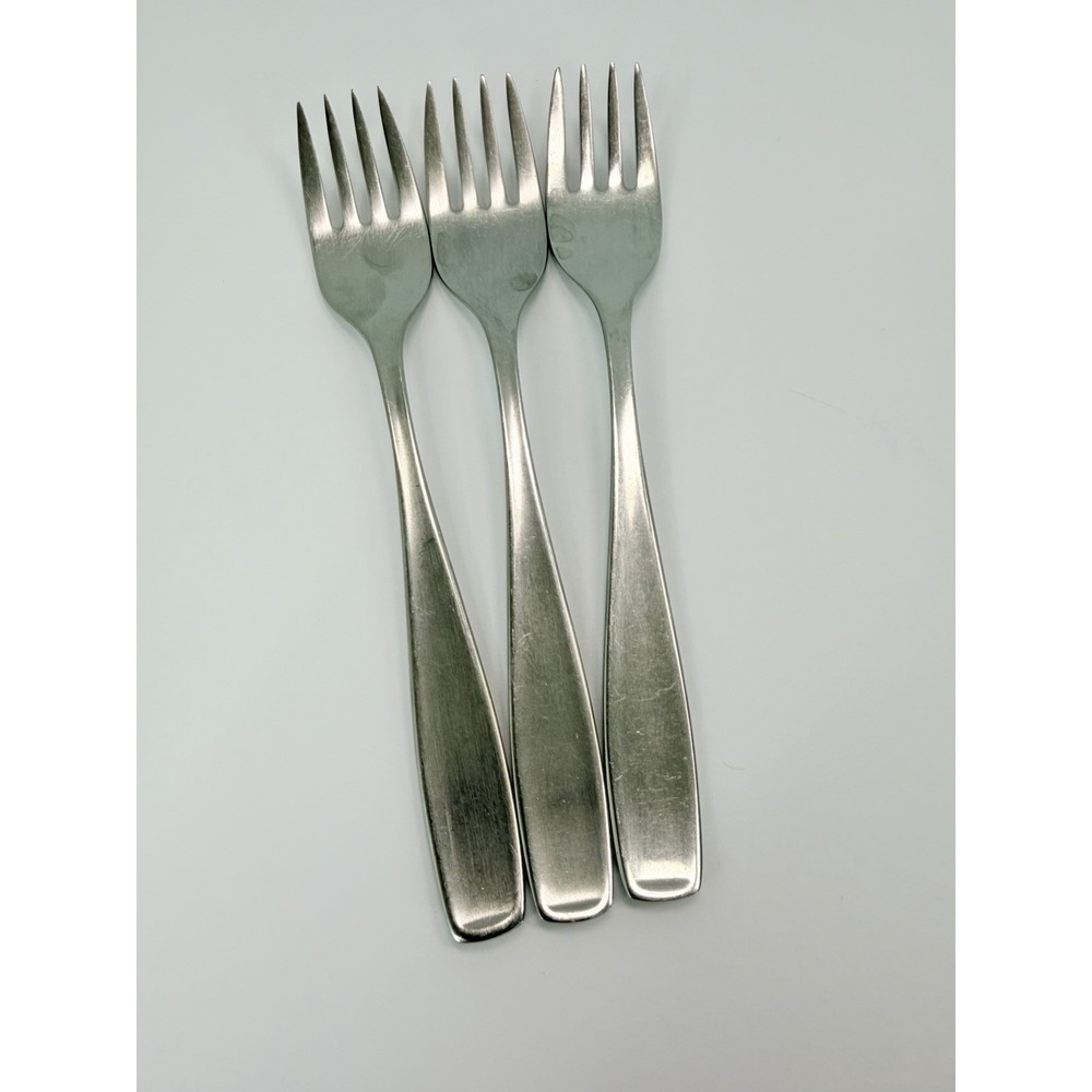 WMF LINE Salad Forks (Set of 3) Stainless Germany Triangle Mark 6 1/2"